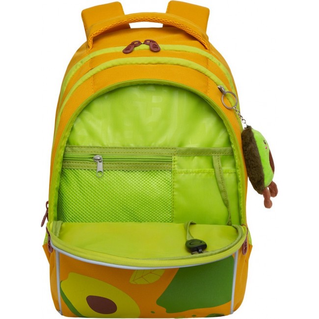 Школьный рюкзак Grizzly RG-168-1 желтый - фото №5