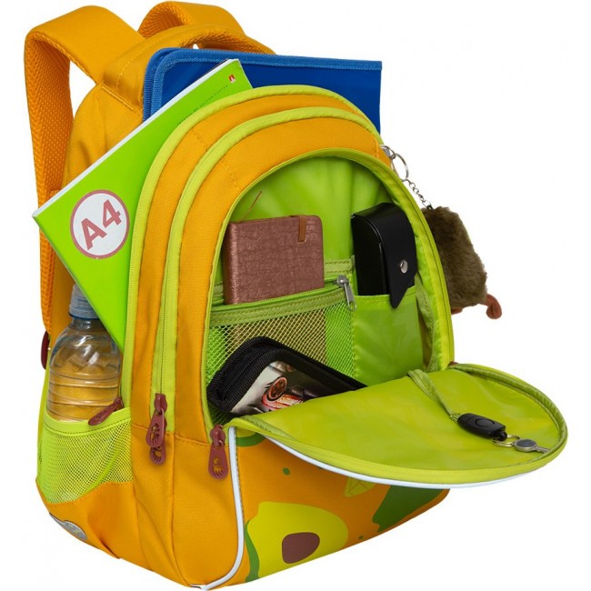 Школьный рюкзак Grizzly RG-168-1 желтый - фото №6
