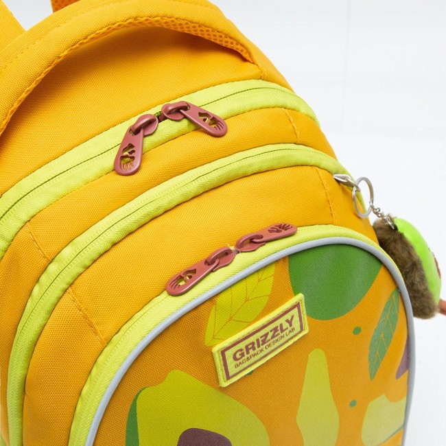 Школьный рюкзак Grizzly RG-168-1 желтый - фото №8