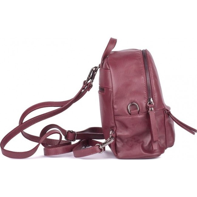 Кожаный женский рюкзак Ula Leather Country R9-022 Марсала - фото №3