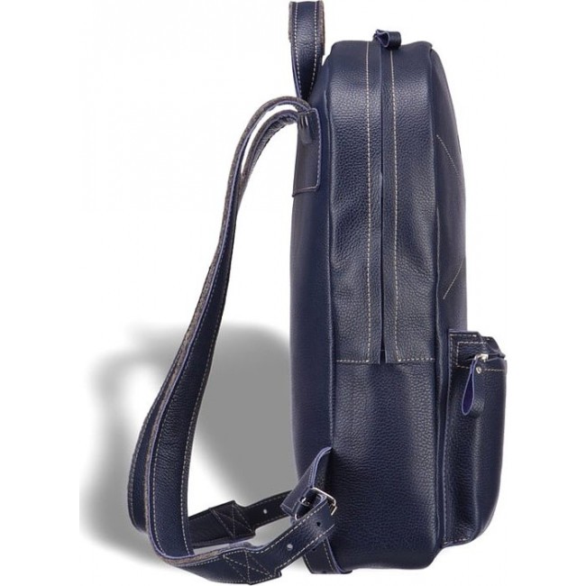 Мужской рюкзак из кожи Brialdi Bismark Синий - фото №3