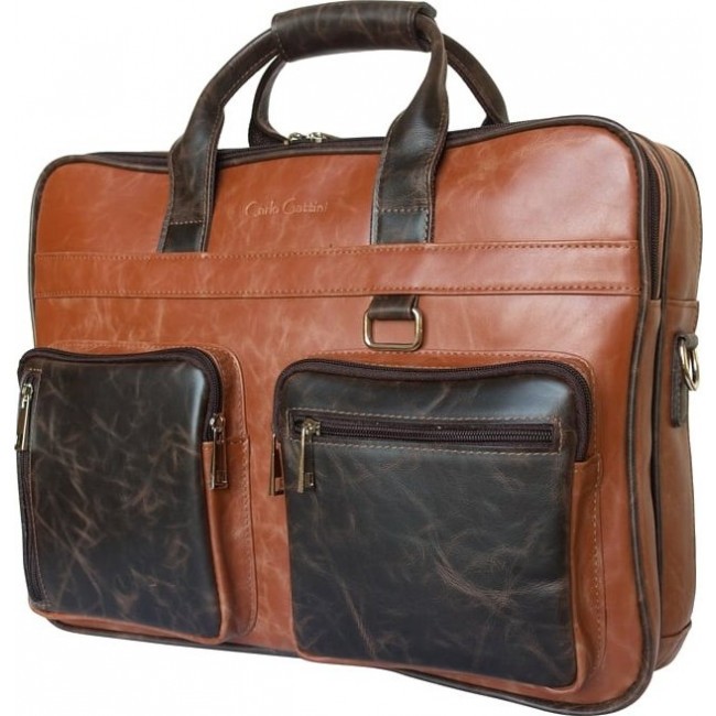 Мужская сумка Carlo Gattini 1008 Коньяк Темно-коричневый - фото №2