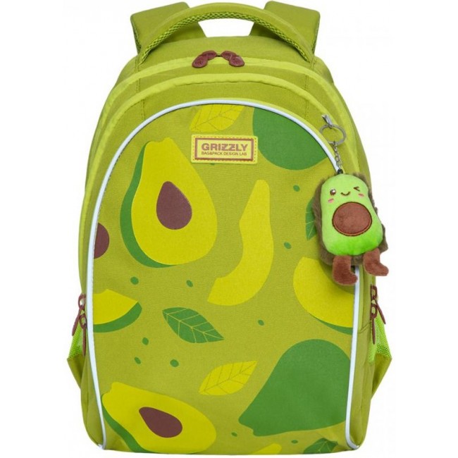 Школьный рюкзак Grizzly RG-168-1 салатовый - фото №1