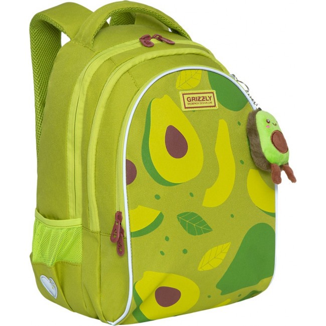 Школьный рюкзак Grizzly RG-168-1 салатовый - фото №2