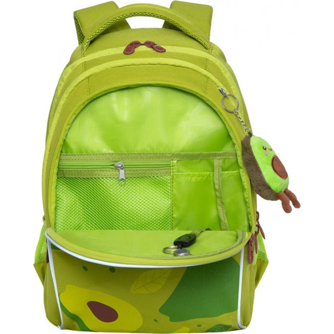 Школьный рюкзак Grizzly RG-168-1 салатовый - фото №6
