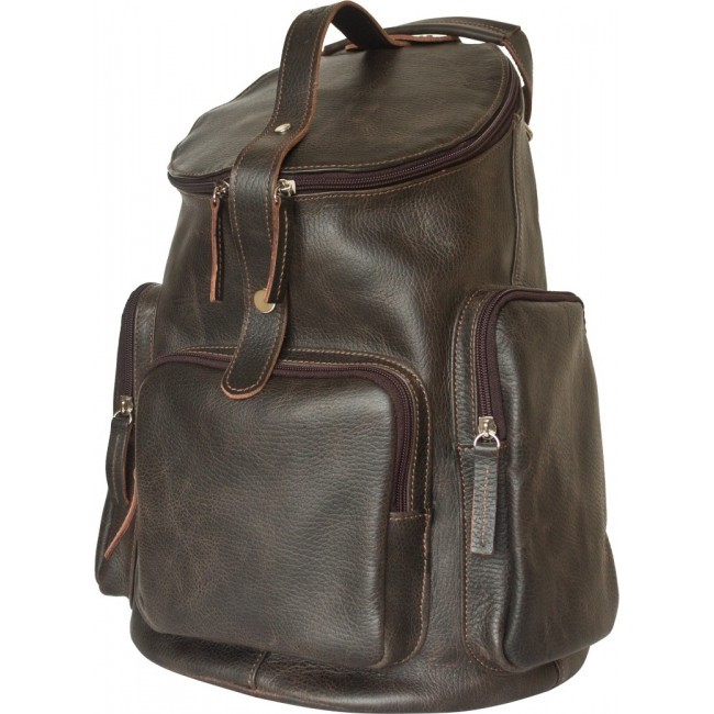 Кожаный рюкзак Carlo Gattini Torraca Темно-коричневый Brown - фото №2