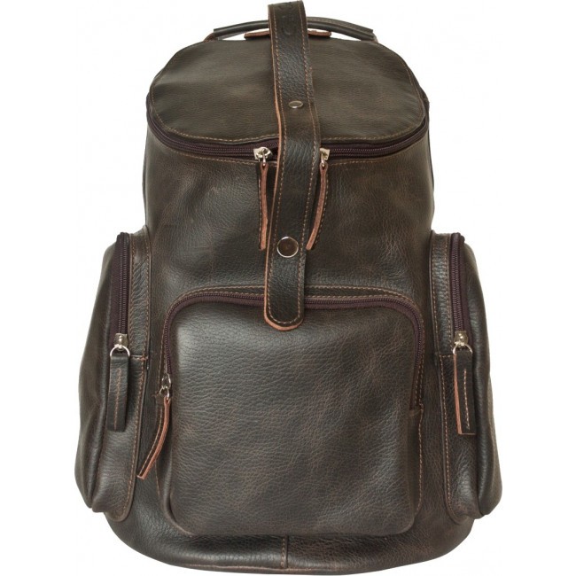 Кожаный рюкзак Carlo Gattini Torraca Темно-коричневый Brown - фото №1