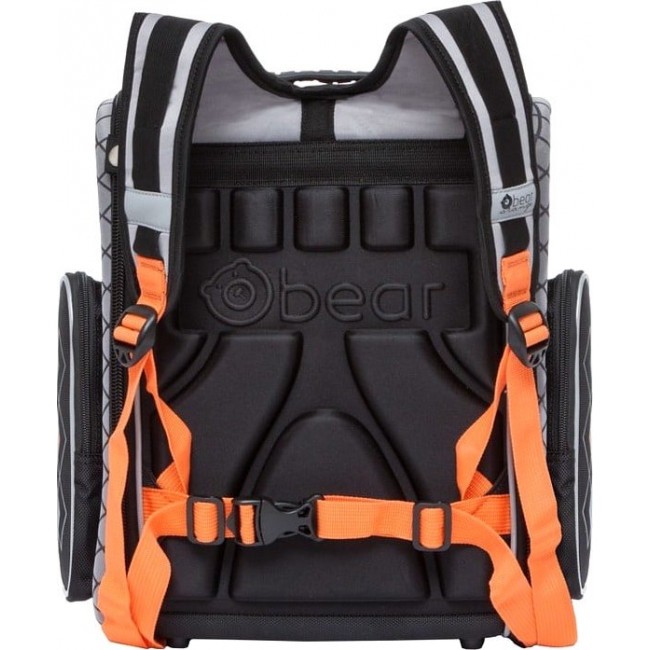 Рюкзак Orange Bear S-22 Черный, Оранжевый  в клетку - фото №3