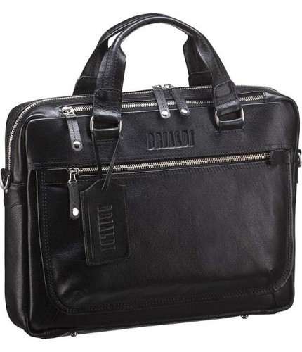 Кожаная сумка Brialdi York Nappa Black Черный- фото №1
