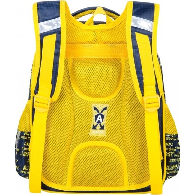 Желтый ранец для мальчика Across 311474 Машина Классик - фото №3