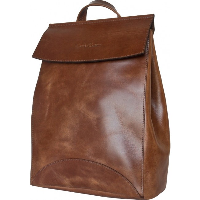 Женская сумка-рюкзак Carlo Gattini Antessio 3041-03 Коньяк Cognac - фото №1