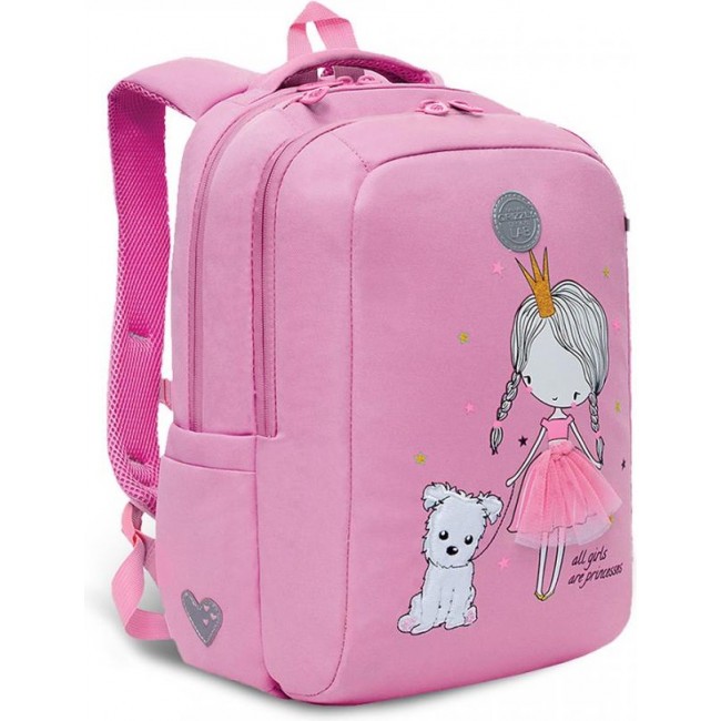 Рюкзак школьный Grizzly RG-166-1 розовый - фото №1