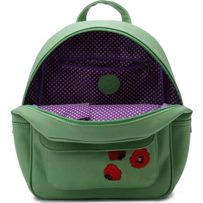 Кожаный рюкзак OrsOro DS-987 Зеленый - фото №4
