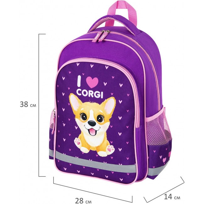 Рюкзак Пифагор School I love corgi - фото №2