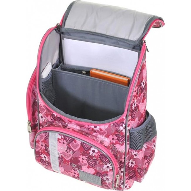 Рюкзак для 1 класса Asgard Р-2401 Сердца розовые С - фото №4