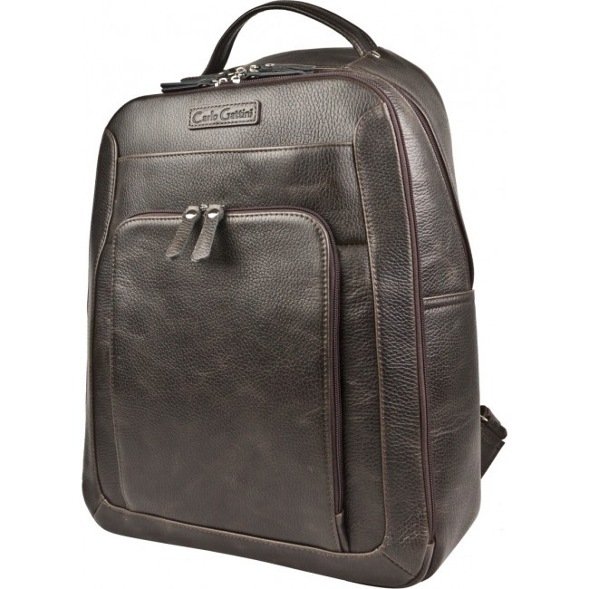 Кожаный рюкзак Carlo Gattini Montemoro 3044-04 Brown Темно-коричневый - фото №1