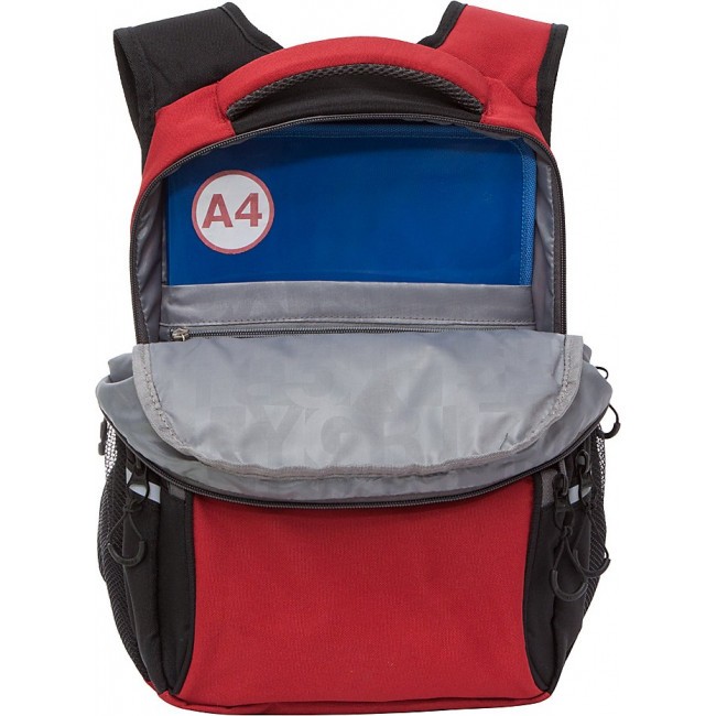 Рюкзак школьный Grizzly RB-150-4 черный-красный - фото №5