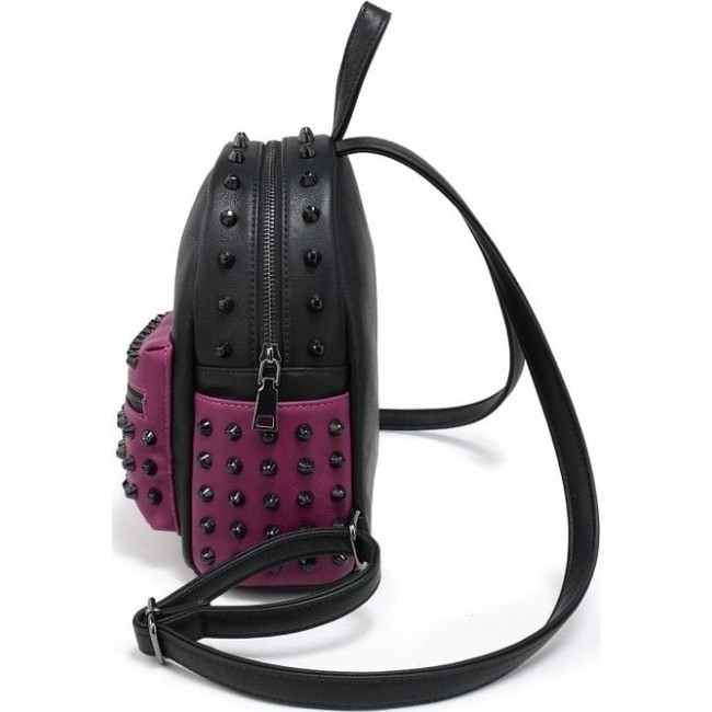 Рюкзак OrsOro D-177 Черный - фиолетовый с шипами - фото №2