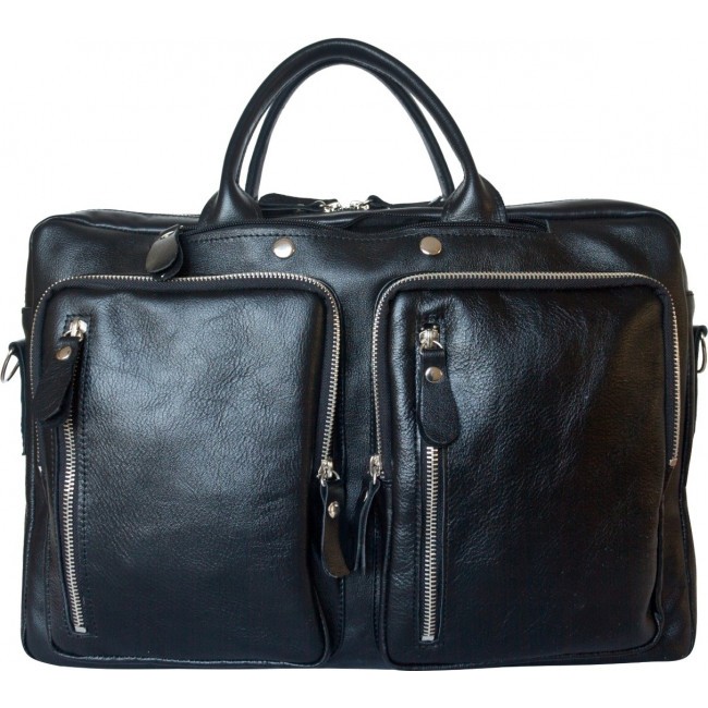 Кожаная сумка-рюкзак Carlo Gattini Ferrone 3063-01 Черный Black - фото №1