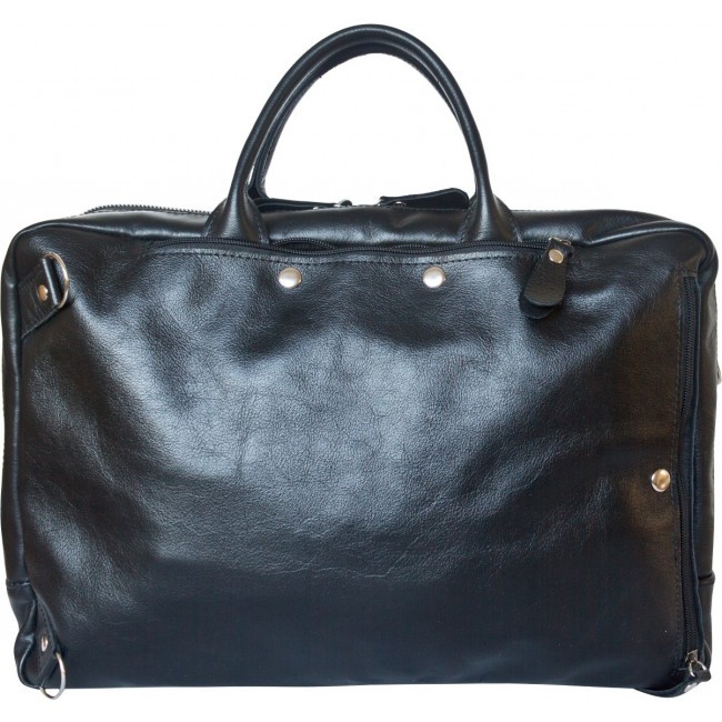 Кожаная сумка-рюкзак Carlo Gattini Ferrone 3063-01 Черный Black - фото №3