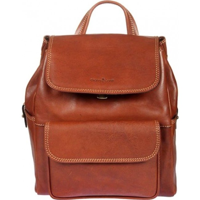 Кожаный мужской рюкзак Gianni Conti 913159 Рыжий - фото №2