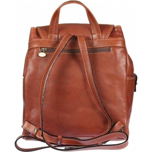 Кожаный мужской рюкзак Gianni Conti 913159 Рыжий - фото №5