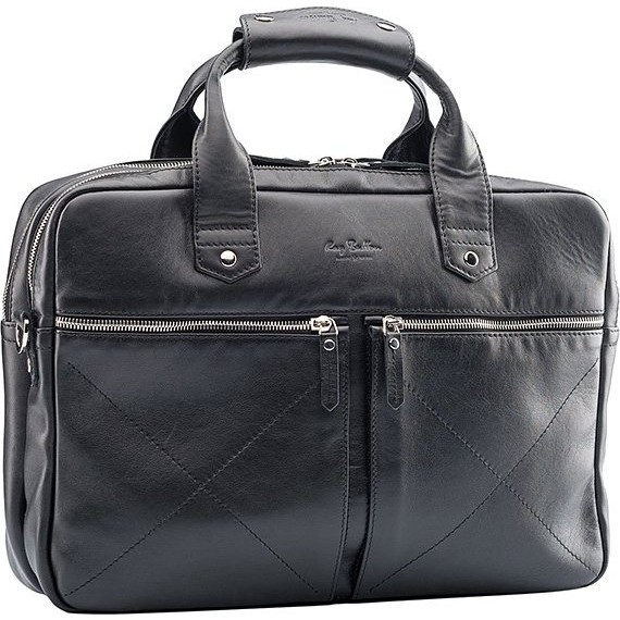 Мужская сумка Ray Button Hannover Черный с коричневым подкладом - фото №2