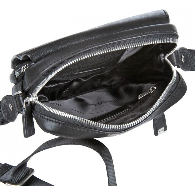 Кожаная мужская сумка планшет Sergio Belotti 9400 Черный - фото №3