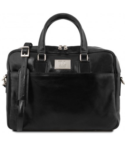 Кожаный портфель для ноутбука Tuscany Leather Urbino TL141241 Черный- фото №1