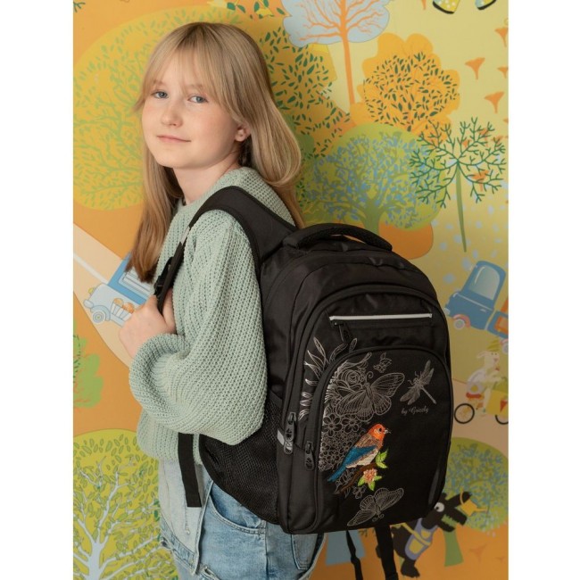 Школьный рюкзак Grizzly RG-161-3 черный - фото №15