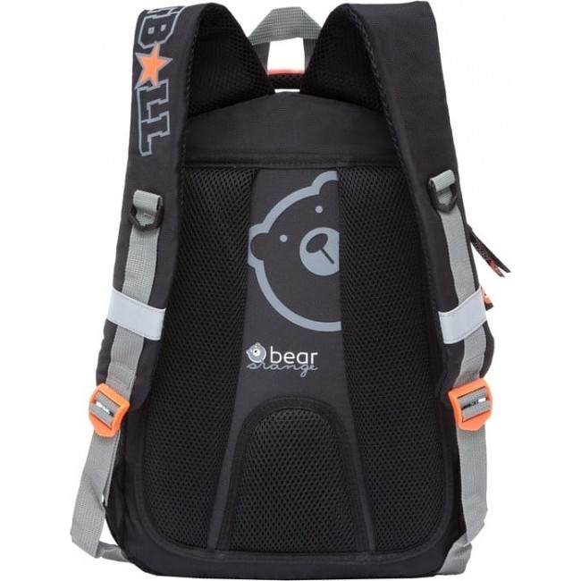 Школьный рюкзак для подростка Orange Bear V-57 Футбол (черный и оранжевый) - фото №3