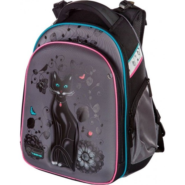 Школьный ранец с кошкой для девочки Hummingbird Teens Черная Кошка - фото №1