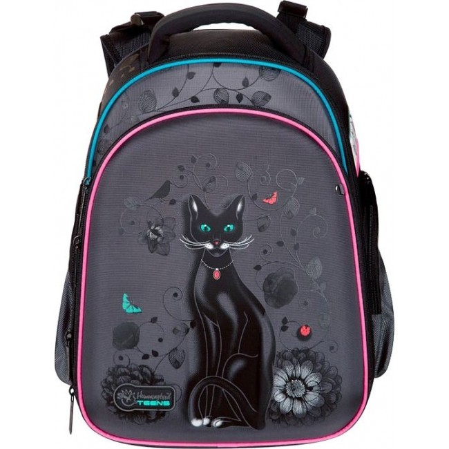 Школьный ранец с кошкой для девочки Hummingbird Teens Черная Кошка - фото №2
