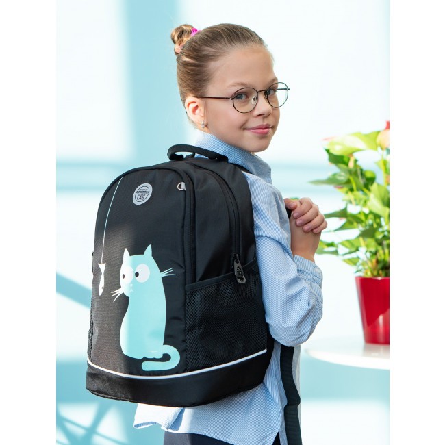 Рюкзак школьный Grizzly RG-263-4 черный-мятный - фото №10
