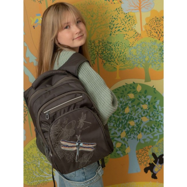 Школьный рюкзак Grizzly RG-161-3 темно-серый - фото №14