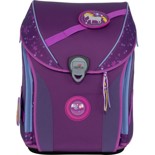 Школьный ранец DerDieDas ErgoFlex Max Buttons Фиолетовая сказка - фото №2