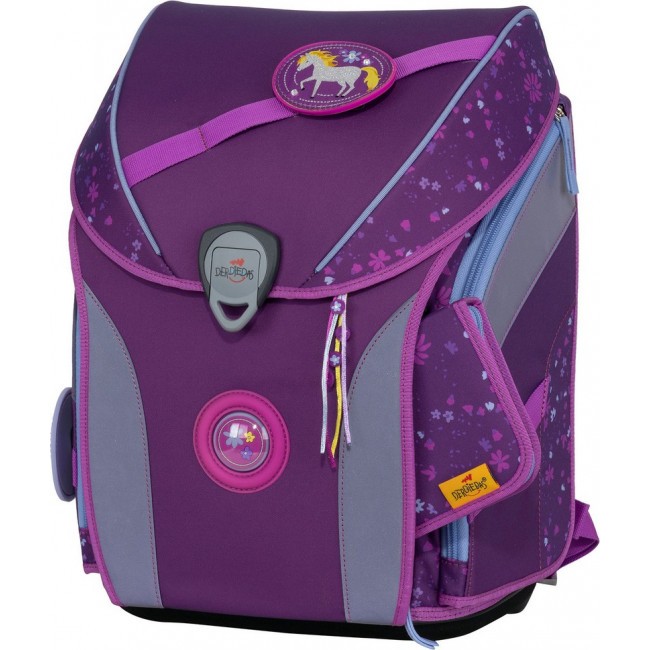 Школьный ранец DerDieDas ErgoFlex Max Buttons Фиолетовая сказка - фото №3