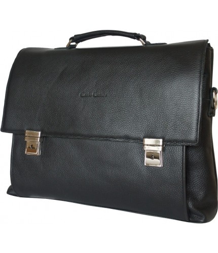 Кожаный портфель Carlo Gattini Ferentillo 2024-01 Черный Black- фото №1
