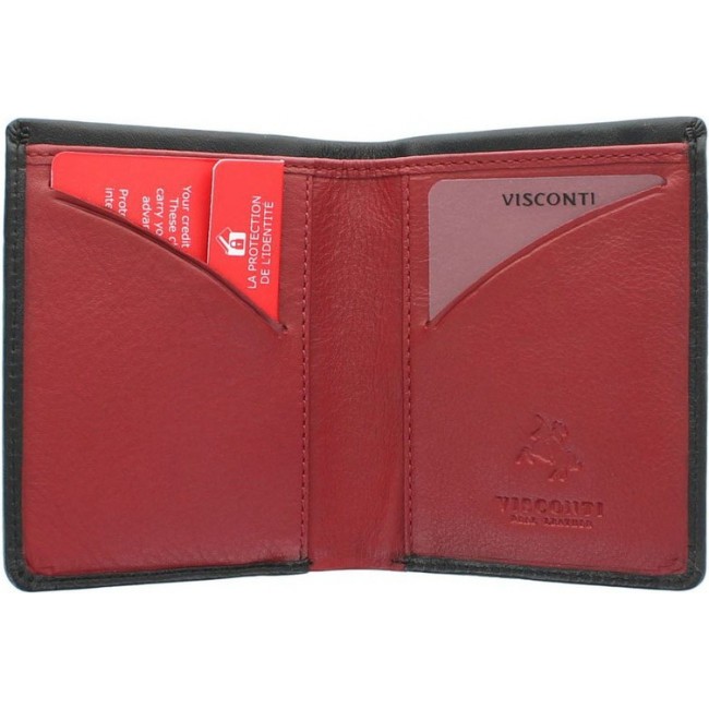 Бумажник Visconti VSL21 Черный Black Red - фото №2
