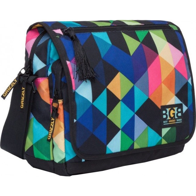 Школьная сумка Grizzly MD-855-6 Геометрия разноцветная - фото №2