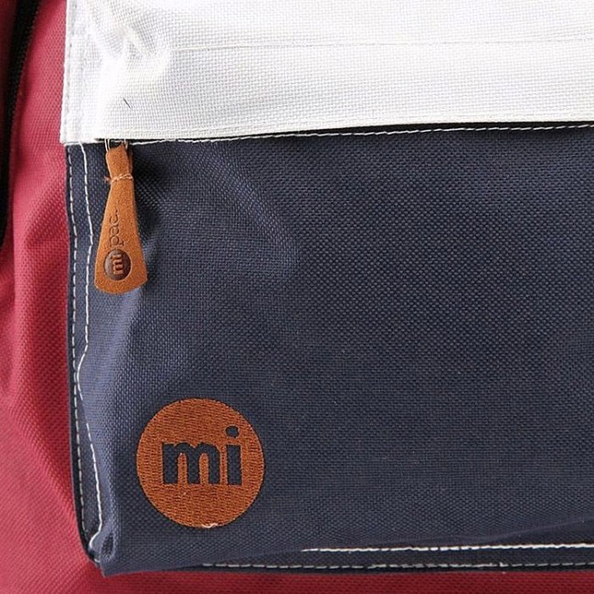 Рюкзак Mi-Pac Backpack Бордовый-Белый-Синий - фото №4