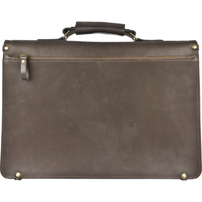Кожаный портфель Carlo Gattini Soffranco Коричневый Brown - фото №3
