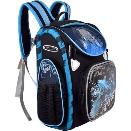 Синий ранец для мальчика Across 197 Мото Энергия - фото №2