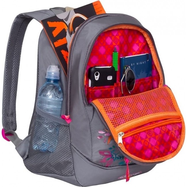 Рюкзак Orange Bear V-60 Цветочки на сером - фото №4
