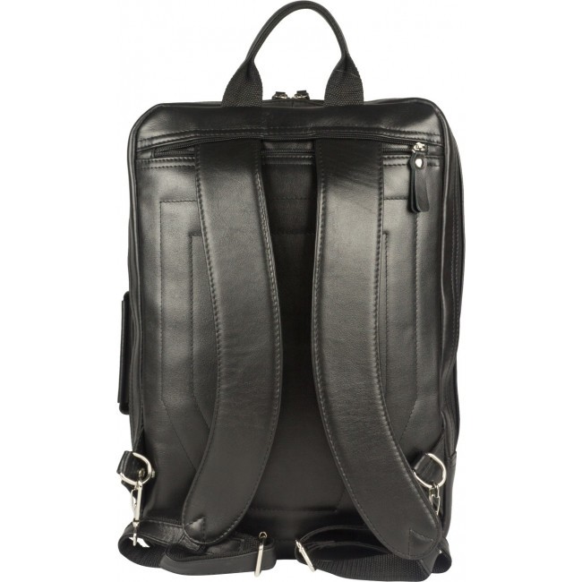 Кожаный рюкзак Carlo Gattini Vivaro 3075-01 Черный Black - фото №3