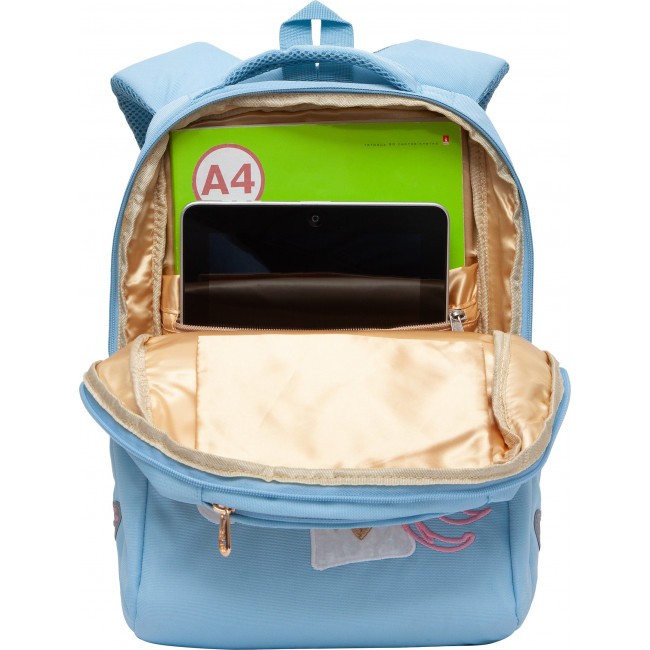 Рюкзак школьный Grizzly RG-266-2 голубой - фото №4