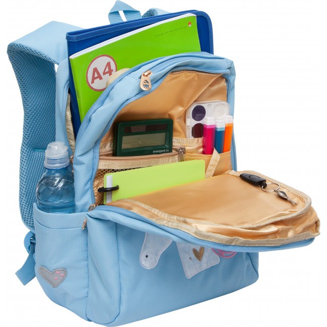 Рюкзак школьный Grizzly RG-266-2 голубой - фото №5