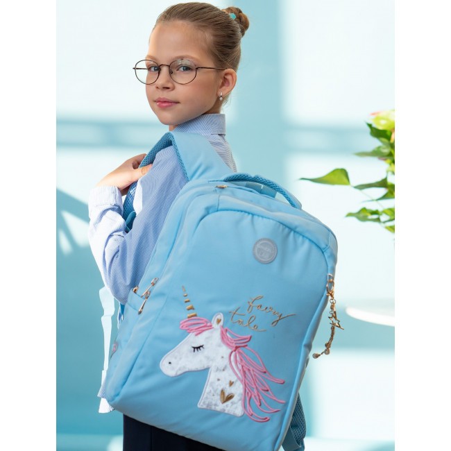 Рюкзак школьный Grizzly RG-266-2 голубой - фото №14