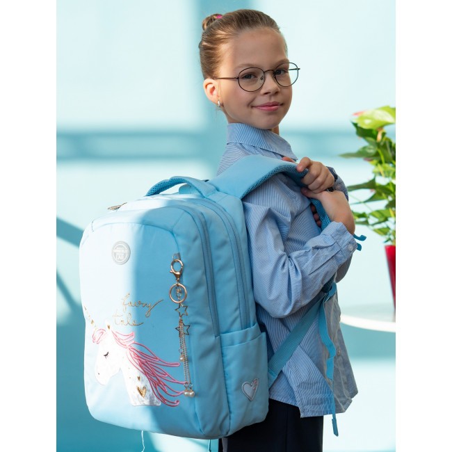 Рюкзак школьный Grizzly RG-266-2 голубой - фото №15