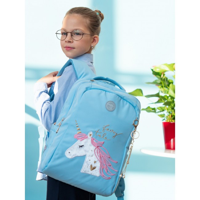 Рюкзак школьный Grizzly RG-266-2 голубой - фото №16